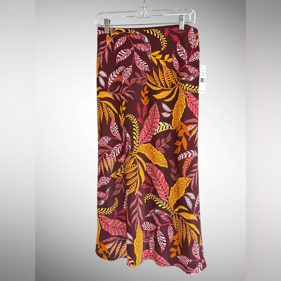 Ella by Rafaella Leaf Print Midi Skirt – Decadent Chocolate – Size S - Picture 3 of 13